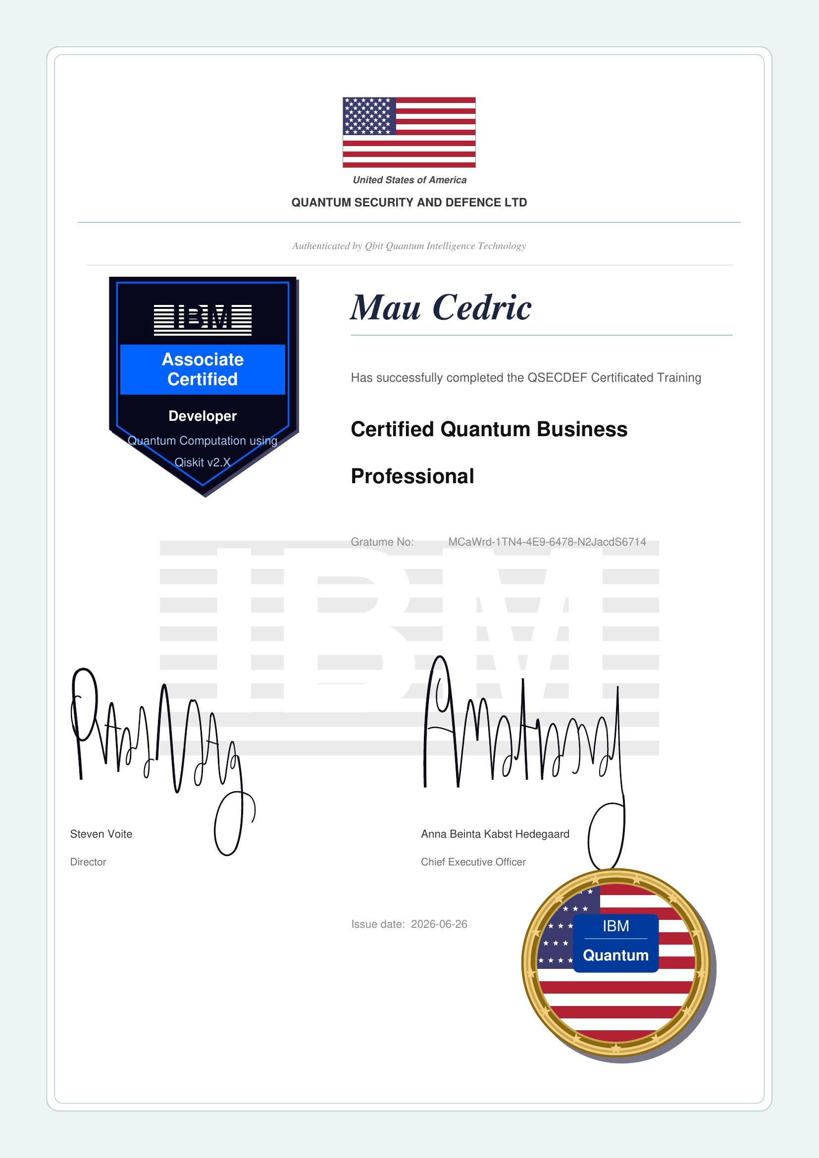 Diplôme Quantum